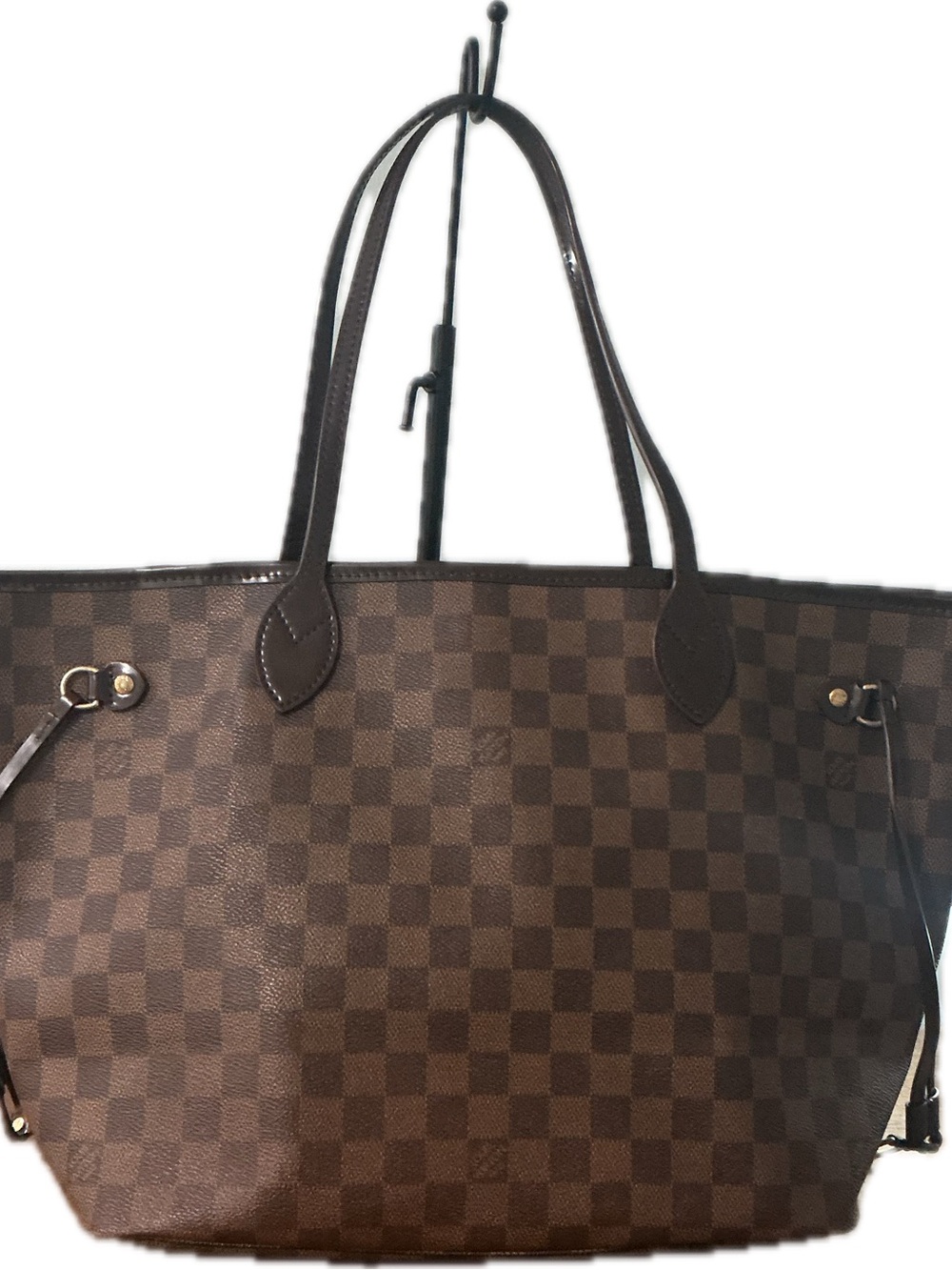 Authentic Louis Vuitton Neverfull MM Damier Ebene Tote Bag / COA